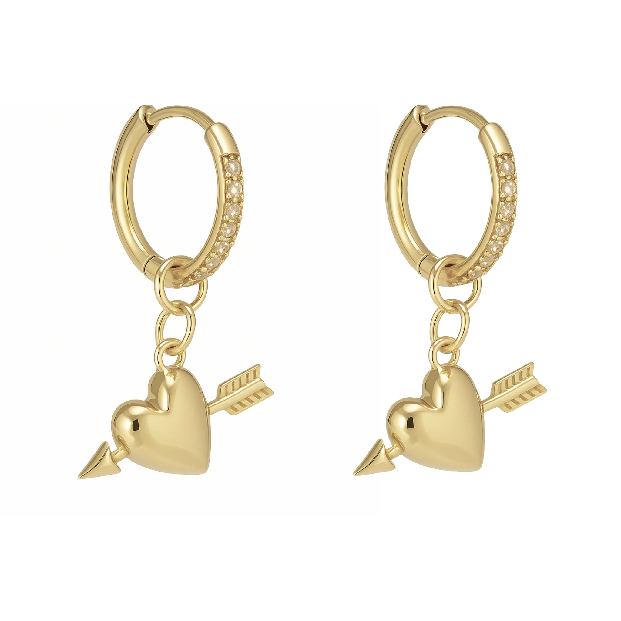 Burning hearts earrings By Olivia - Image 3